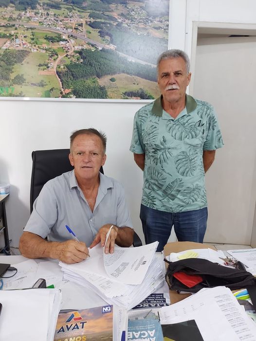 Foto divulgação: Prefeitura de Tabaí - Prefeito Arsênio Cardos e Vice Ênio Braga