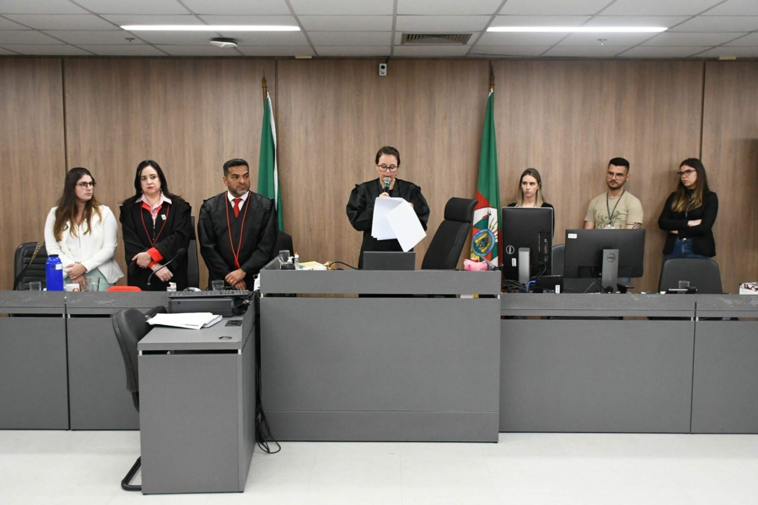 O Tribunal do Júri foi presidido pela juíza Anna Alice Schuh Foto: Leonardo Radde/TJR