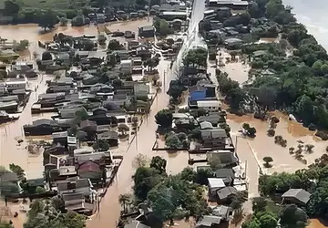 Fortes chuvas atingiram quase 100 municípios gaúchos Foto: Marinha do Brasil/Divulgação