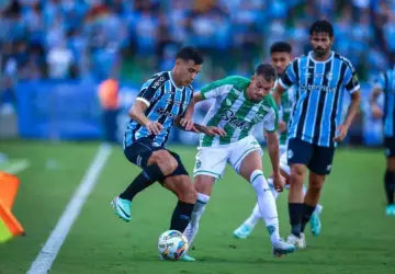 Cristaldo, Diego Costa e Nathan Fernandes marcaram os gols gremistas. (Foto: Lucas Uebel/Grêmio FBPA)